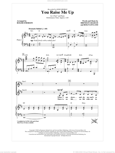 You Raise Me Up (arr. Roger Emerson)