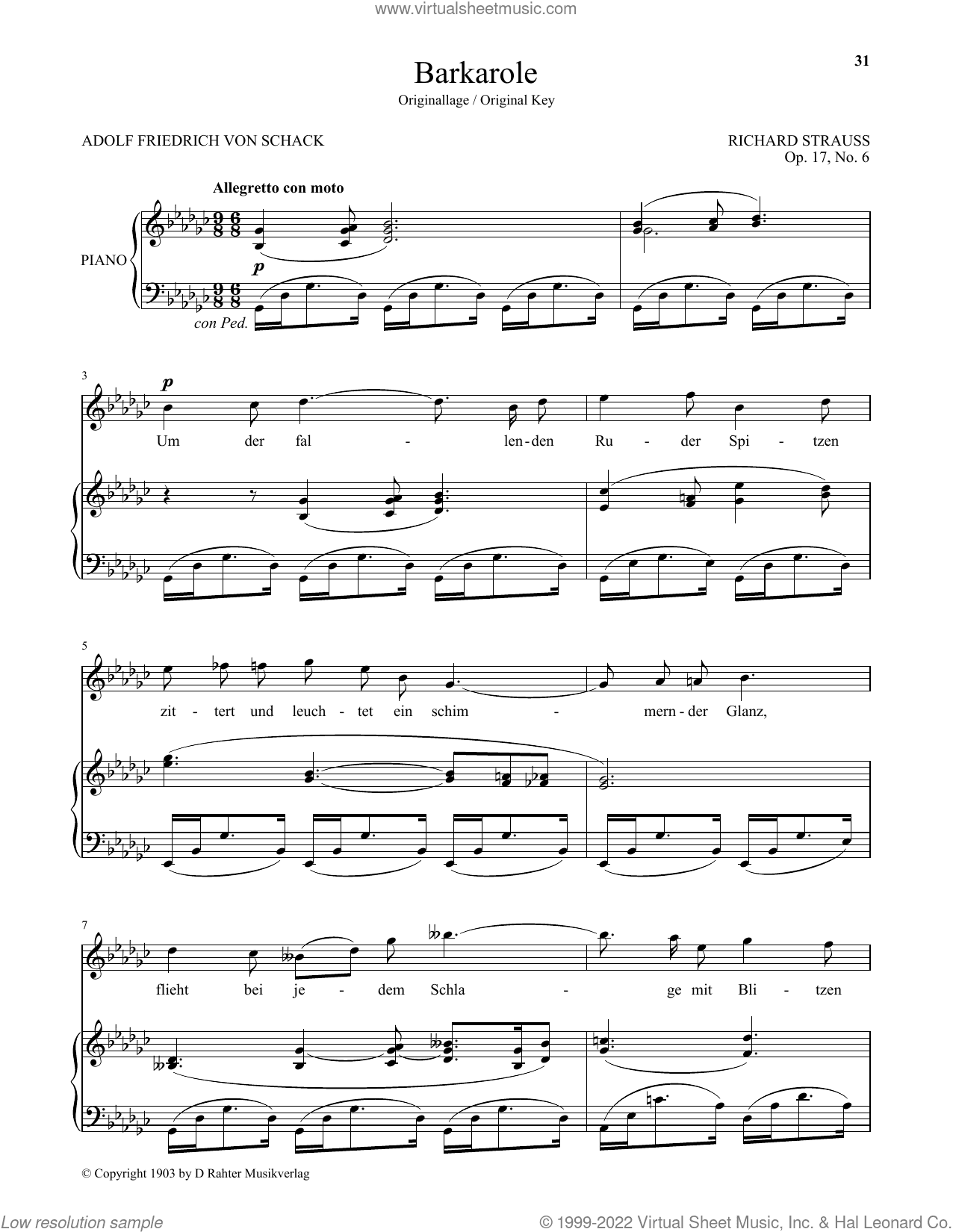 Barkarole (High Voice)