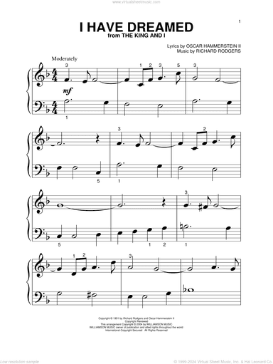 I Have Dreamed, (beginner)