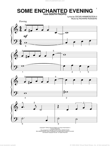 Some Enchanted Evening, (beginner)