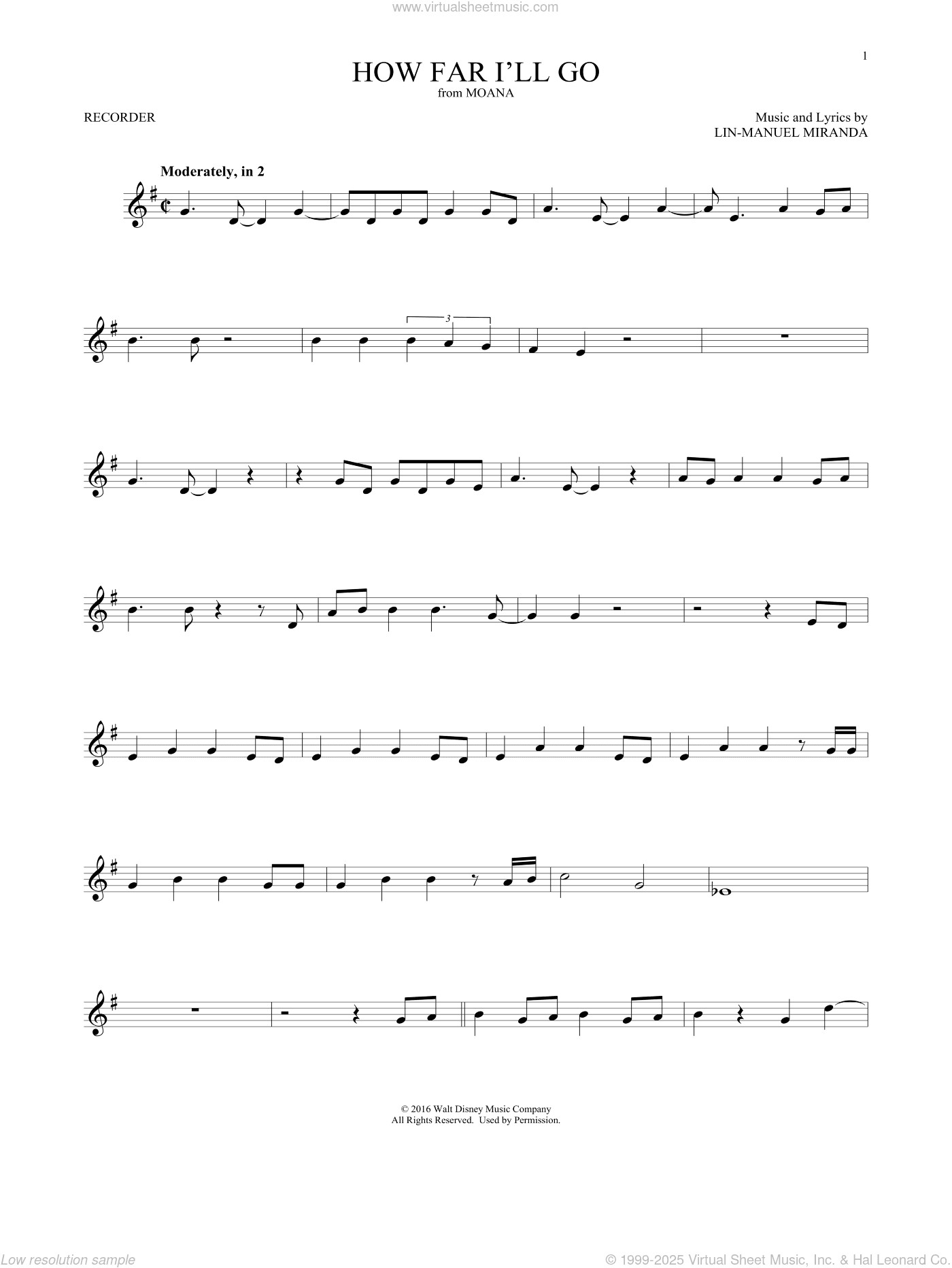 How Far I'll Go (from Moana)