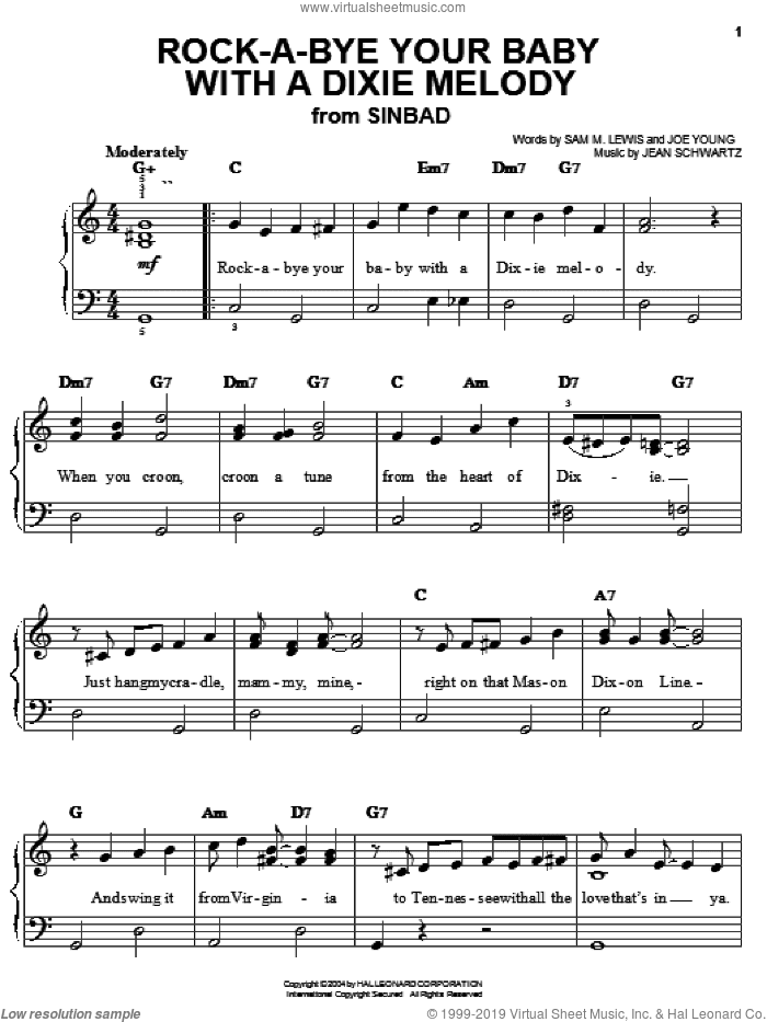 Rock-A-Bye Your Baby With A Dixie Melody
