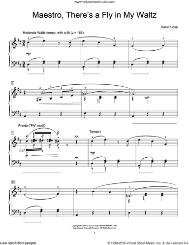 Maestro, There's A Fly In My Waltz