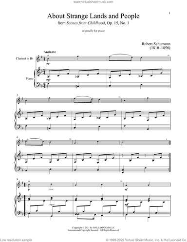 Of Strange Lands And People, Op. 15, No. 1