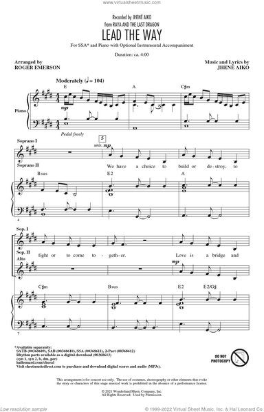 Lead The Way (from Raya And The Last Dragon) (arr. Roger Emerson)