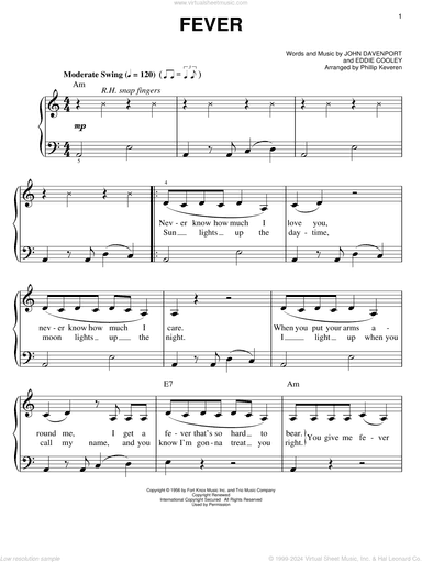 Fever (arr. Phillip Keveren)