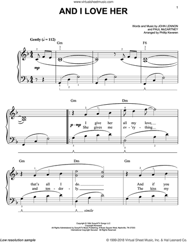 And I Love Her (arr. Phillip Keveren)