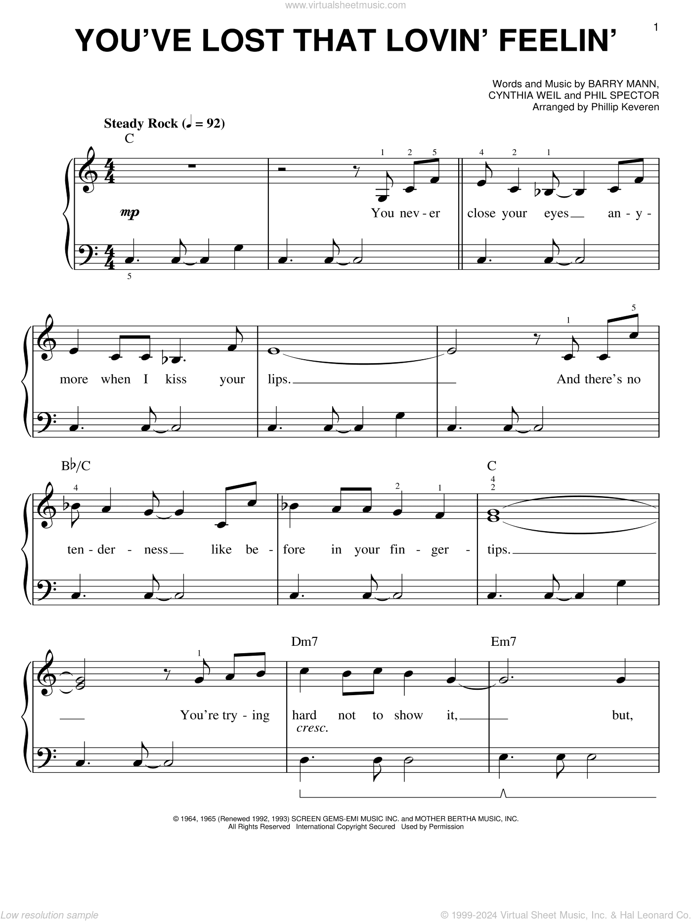 You've Lost That Lovin' Feelin' (arr. Phillip Keveren)