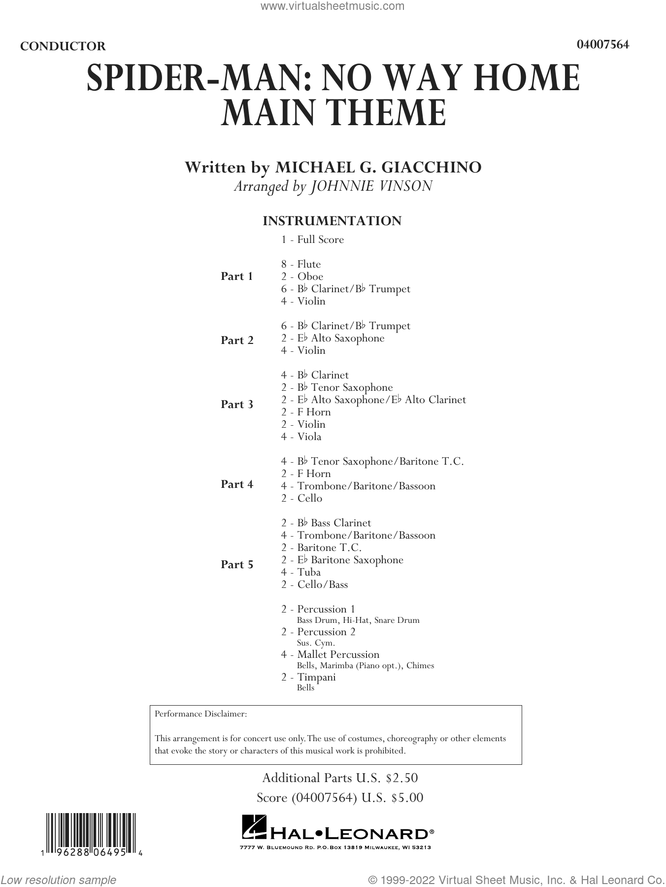 Spider-Man: No Way Home Main Theme (arr. Vinson)