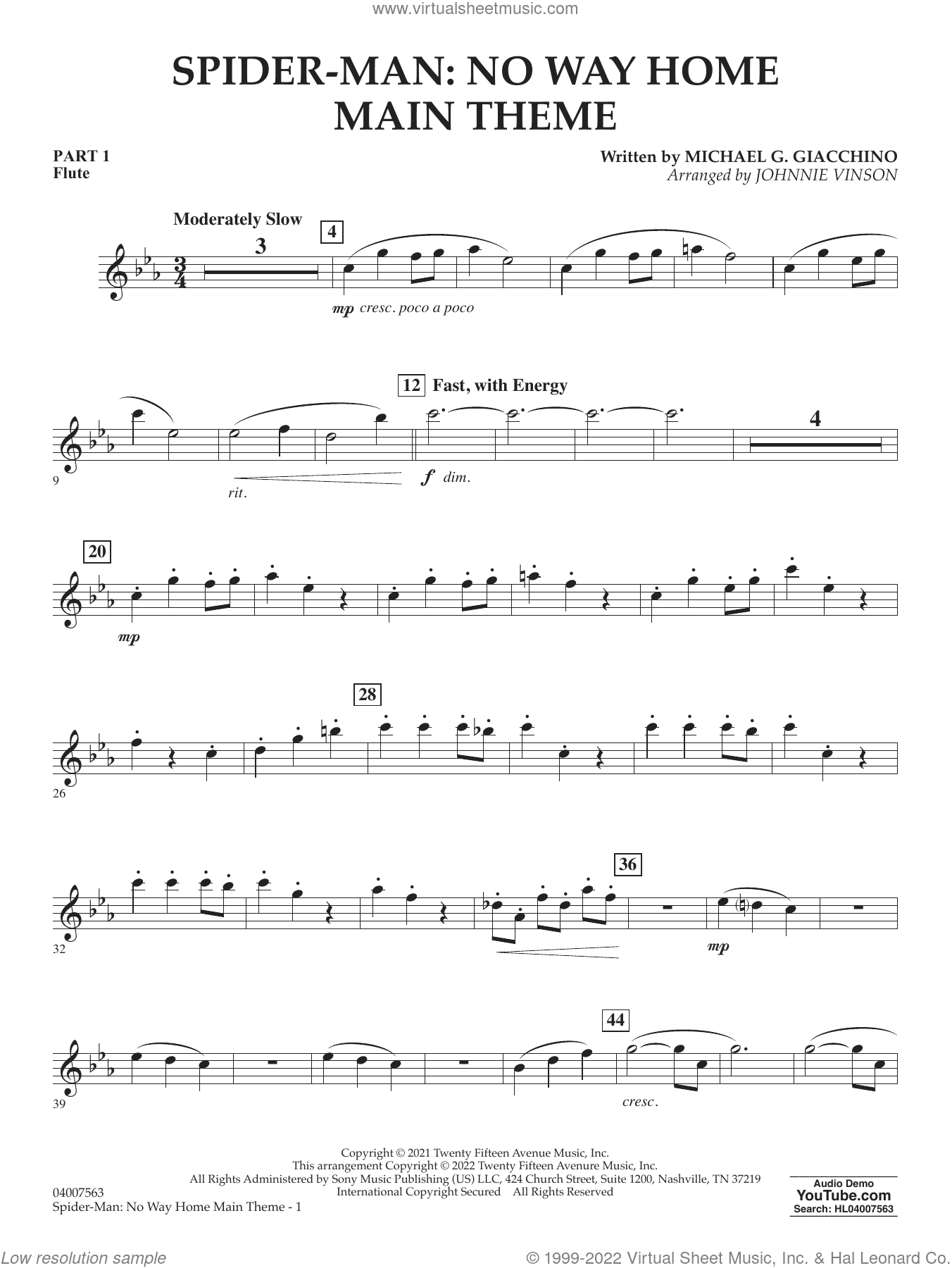 Spider-Man: No Way Home Main Theme (arr. Vinson)