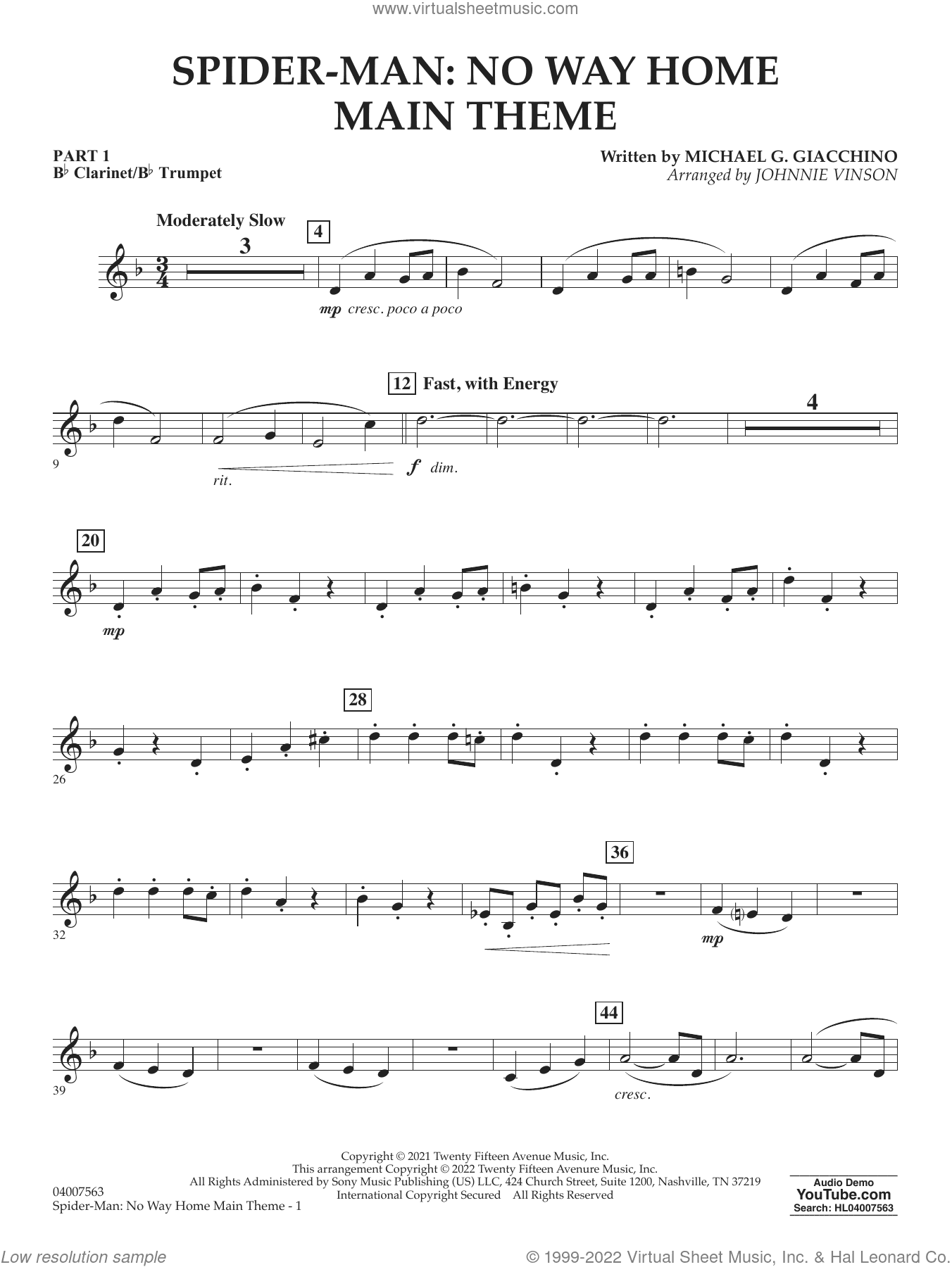 Spider-Man: No Way Home Main Theme (arr. Vinson)