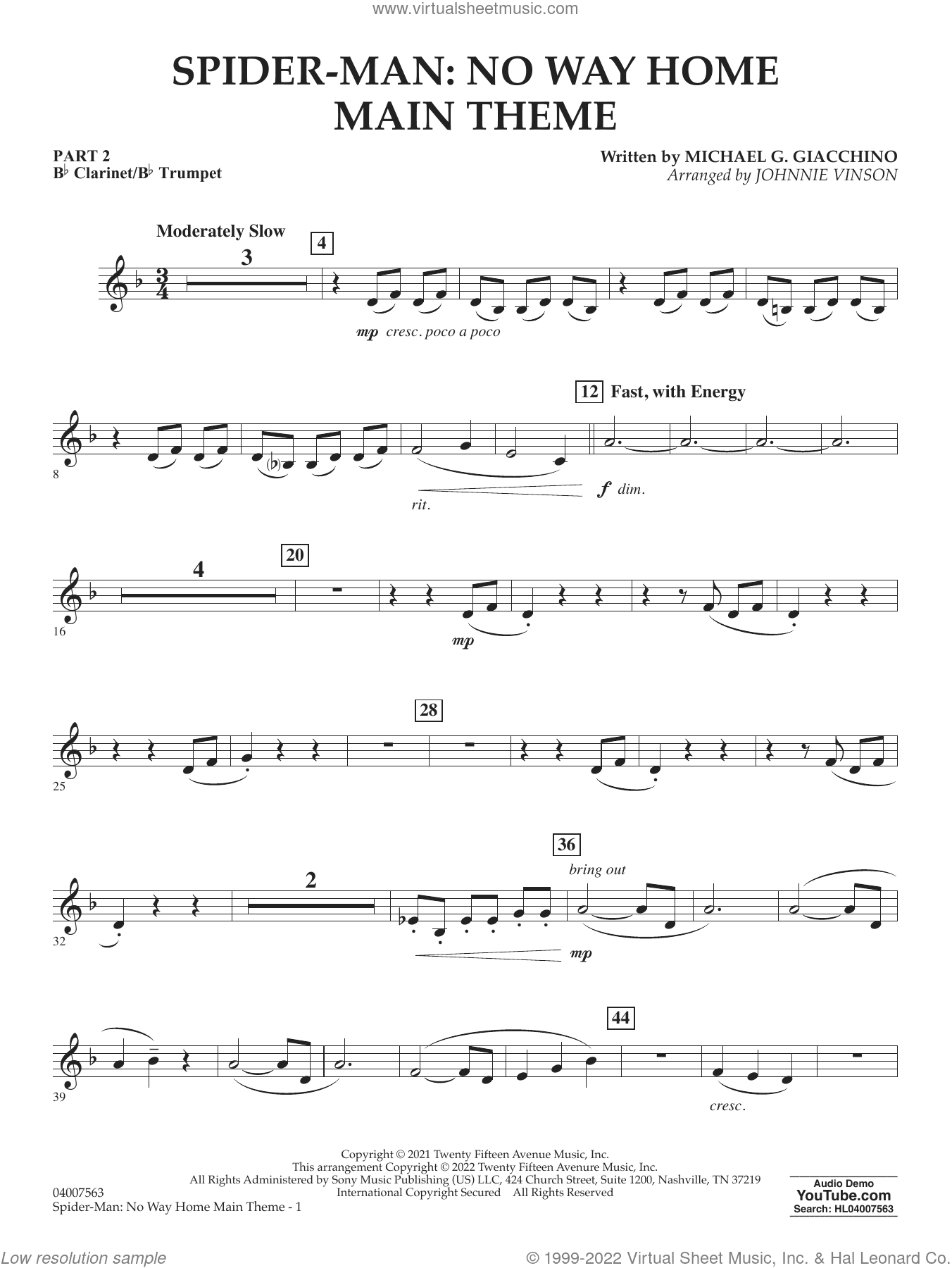 Spider-Man: No Way Home Main Theme (arr. Vinson)