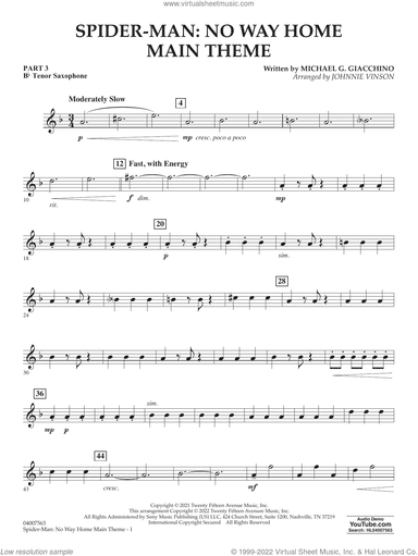Spider-Man: No Way Home Main Theme (arr. Vinson)