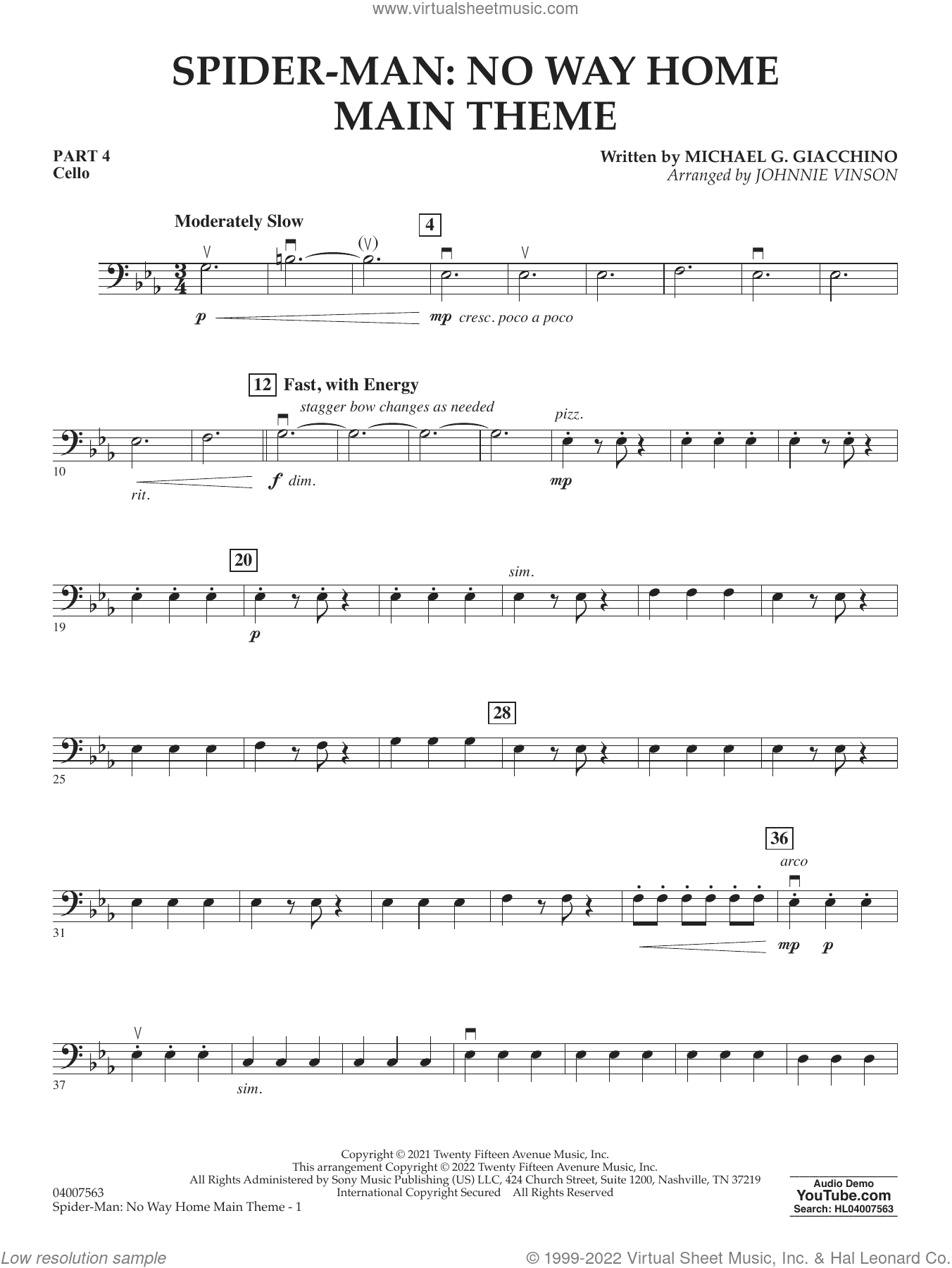 Spider-Man: No Way Home Main Theme (arr. Vinson)