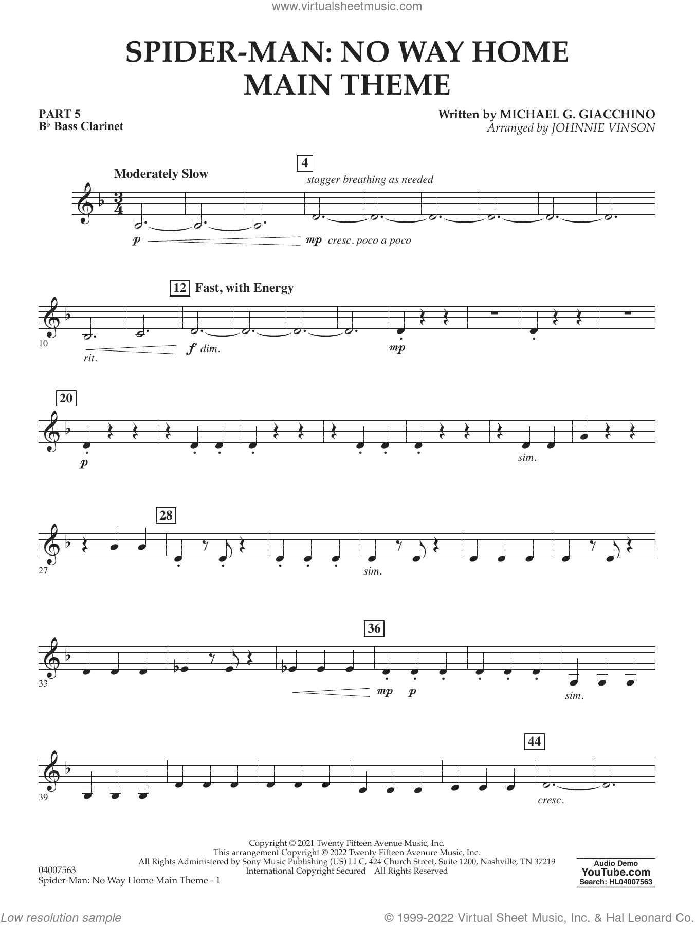 Spider-Man: No Way Home Main Theme (arr. Vinson)