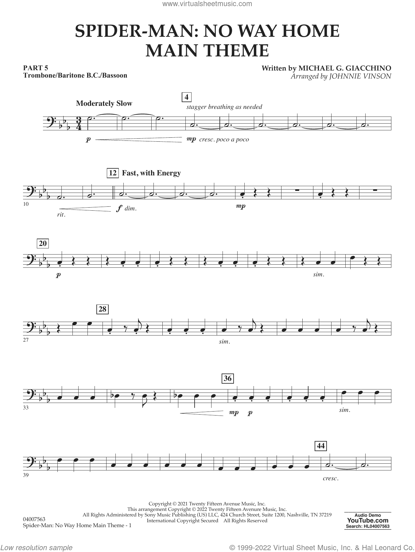 Spider-Man: No Way Home Main Theme (arr. Vinson)