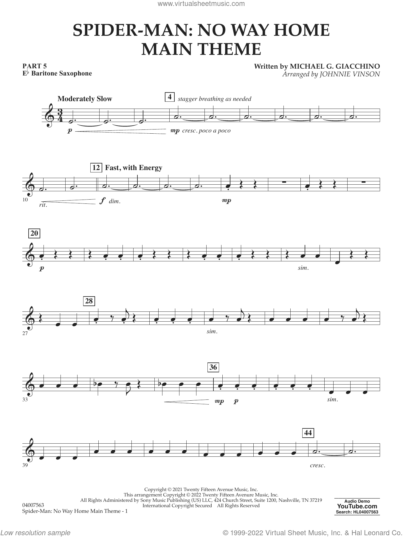 Spider-Man: No Way Home Main Theme (arr. Vinson)