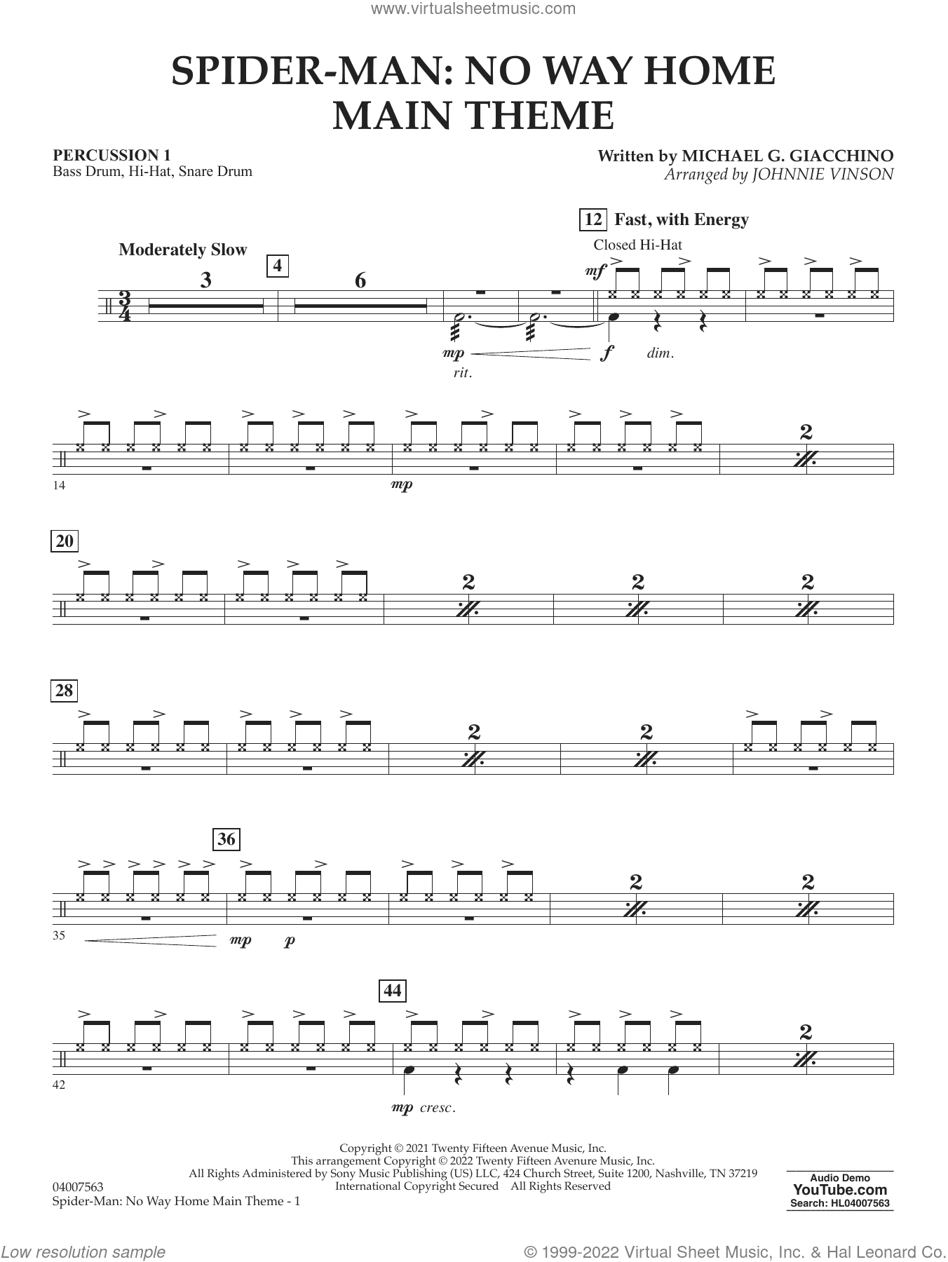 Spider-Man: No Way Home Main Theme (arr. Vinson)