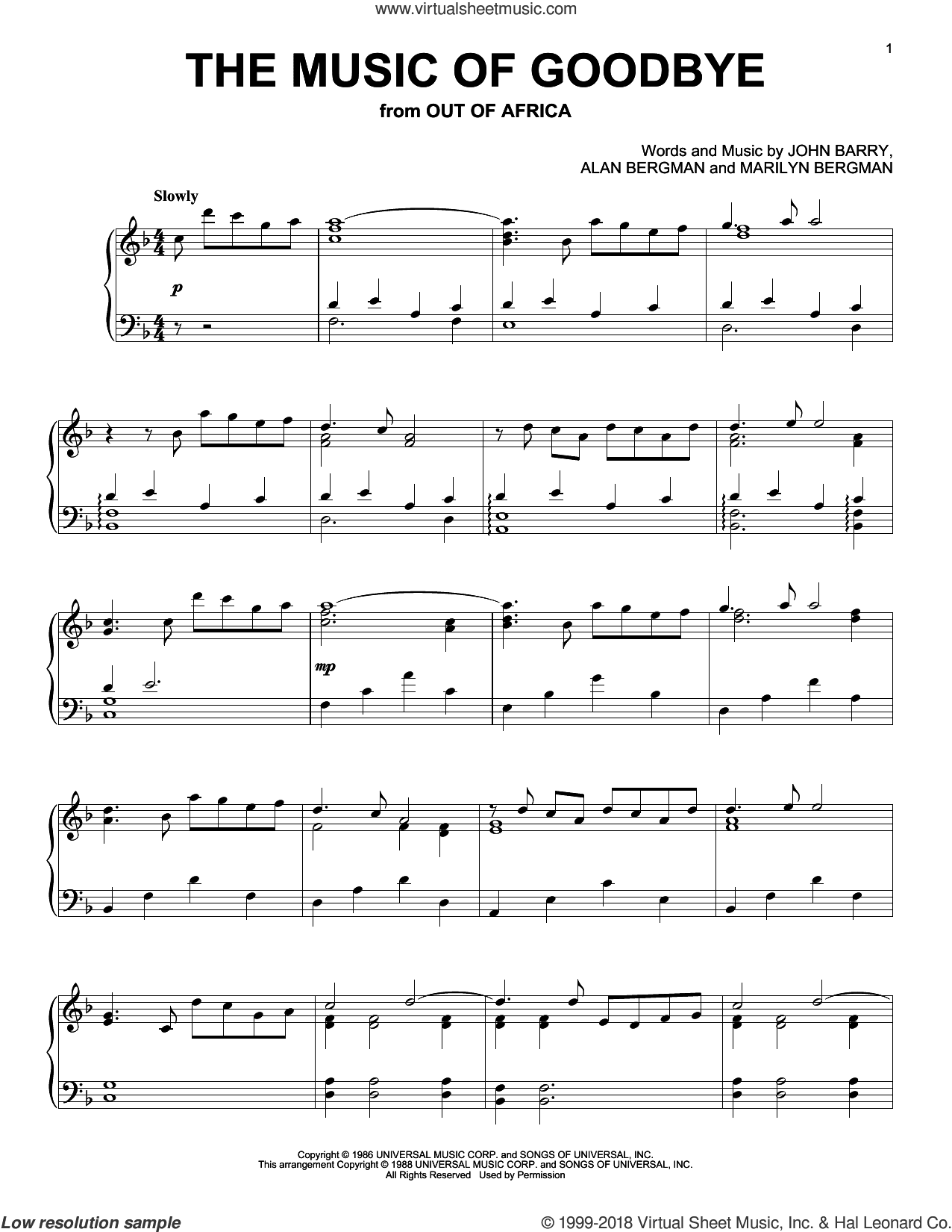 The Music Of Goodbye