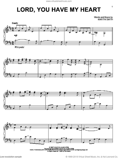 Lord, You Have My Heart, (intermediate)