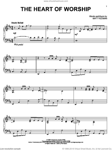 The Heart Of Worship, (intermediate)