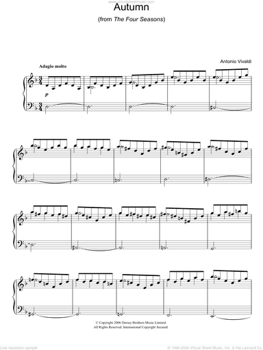 Autumn (from The Four Seasons), (easy)