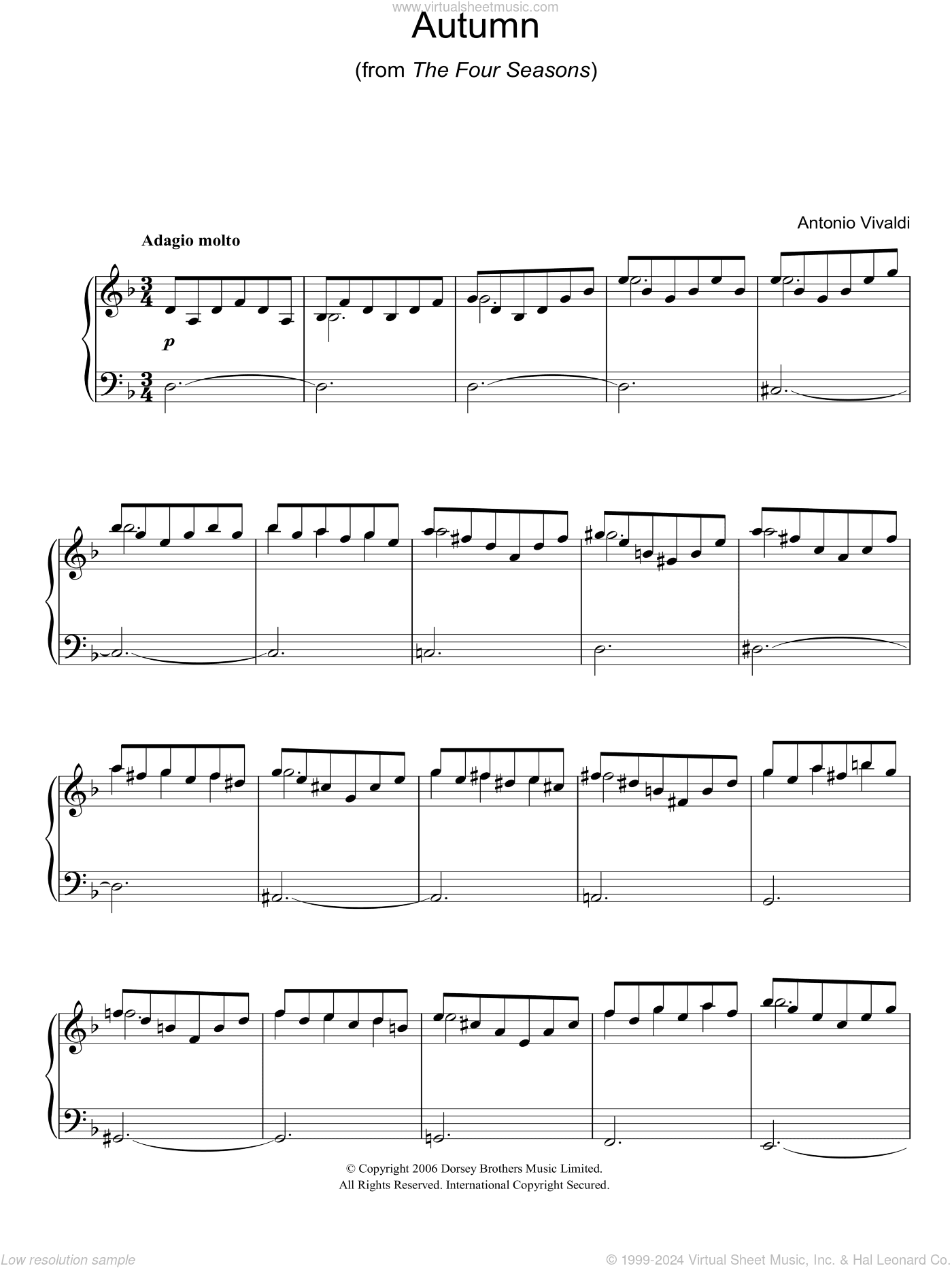 Autumn (from The Four Seasons), (easy)