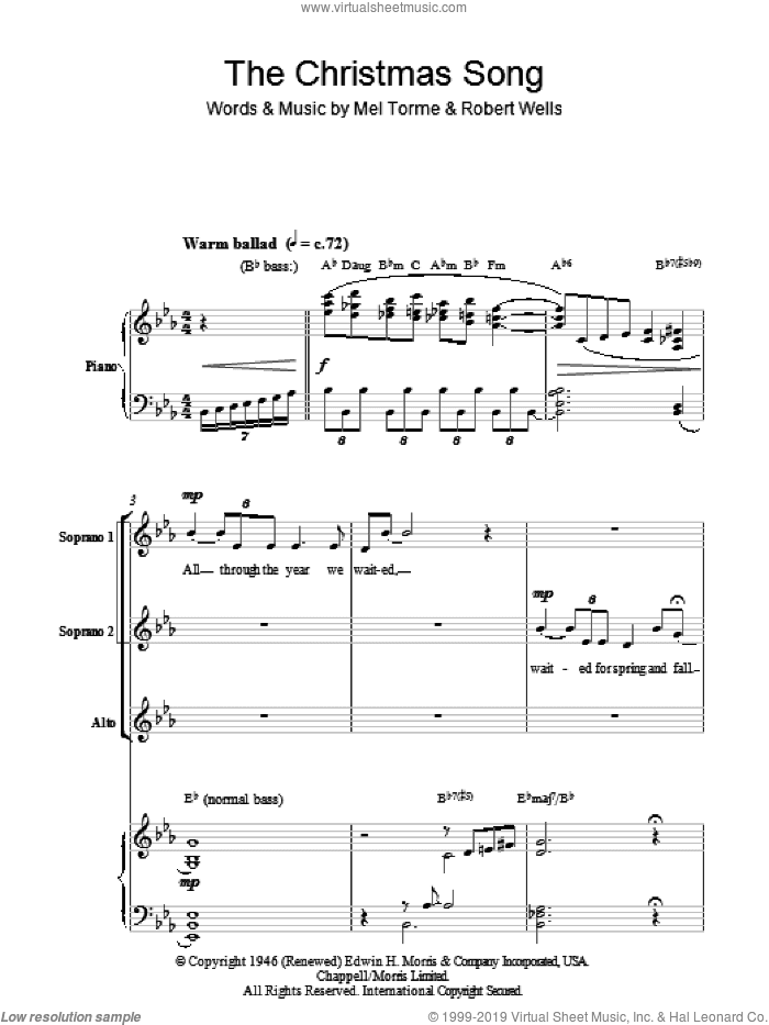 The Christmas Song (Chestnuts Roasting On An Open Fire) (arr. Berty Rice)