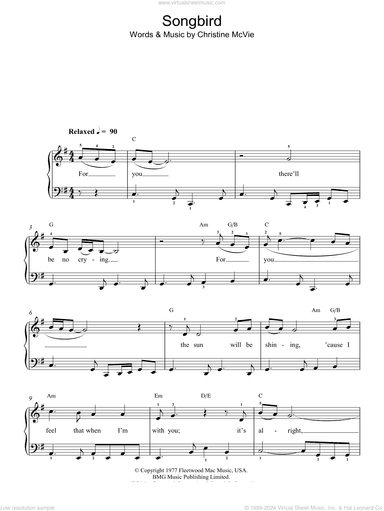 Songbird, (easy)