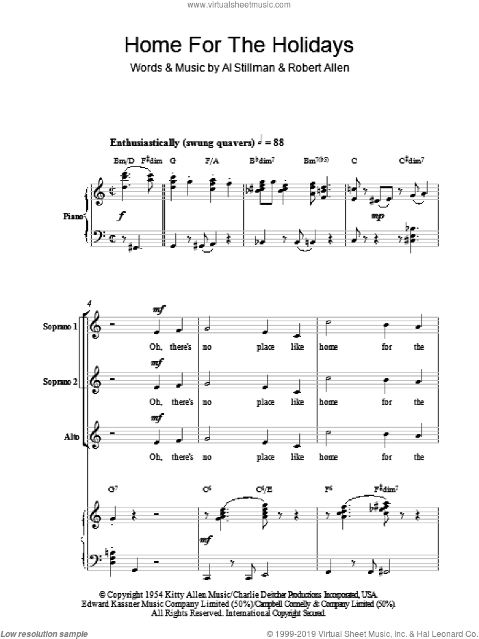 (There's No Place Like) Home For The Holidays (arr. Berty Rice)