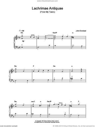 Lachrimae Antiquae (Flow My Tears), (easy) (Flow My Tears)