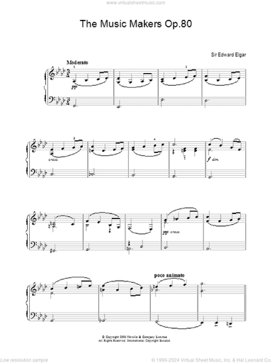 The Music Makers Op. 80, (easy)
