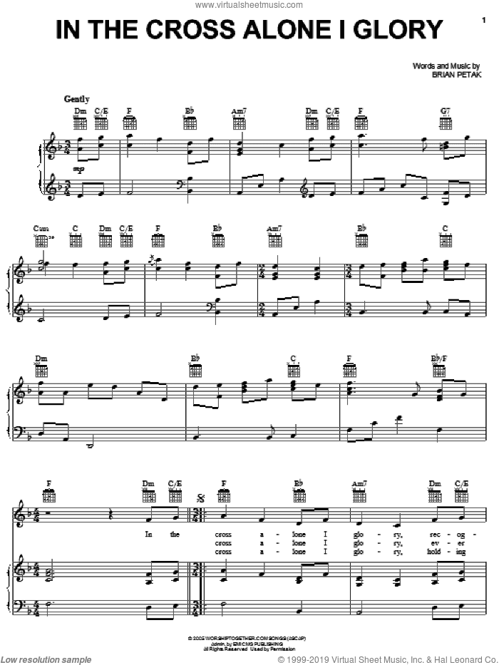 In The Cross Alone I Glory