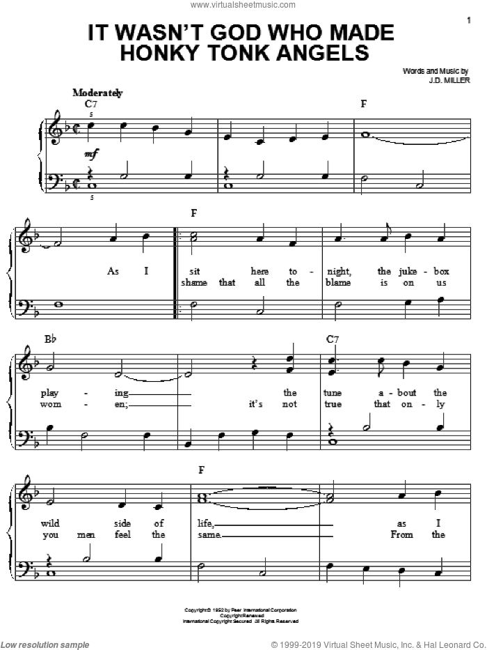 It Wasn't God Who Made Honky Tonk Angels