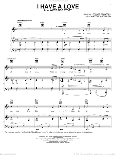 I Have A Love (from West Side Story)