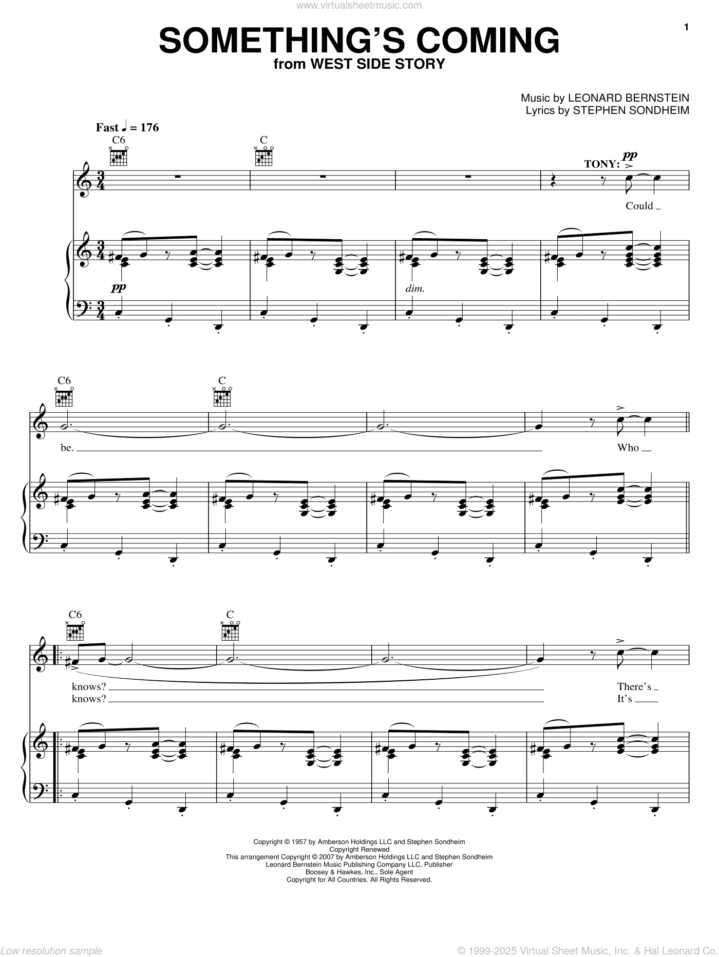 Something's Coming (from West Side Story)