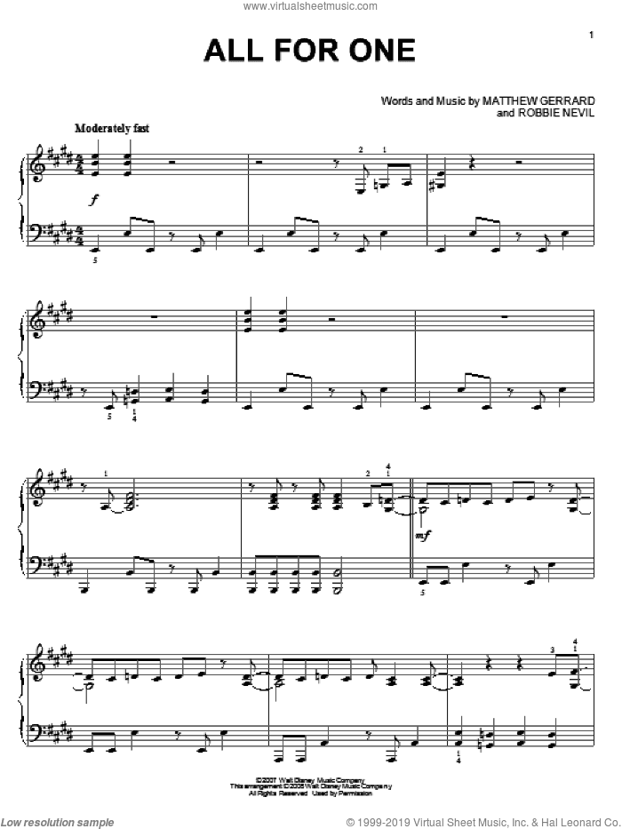 All For One, (intermediate)