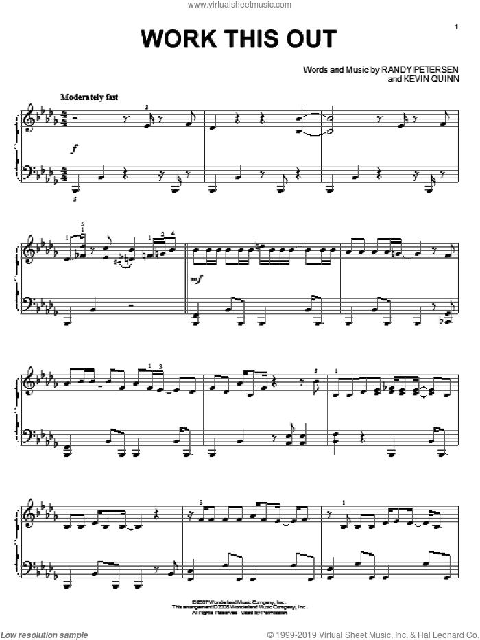 Work This Out, (intermediate)