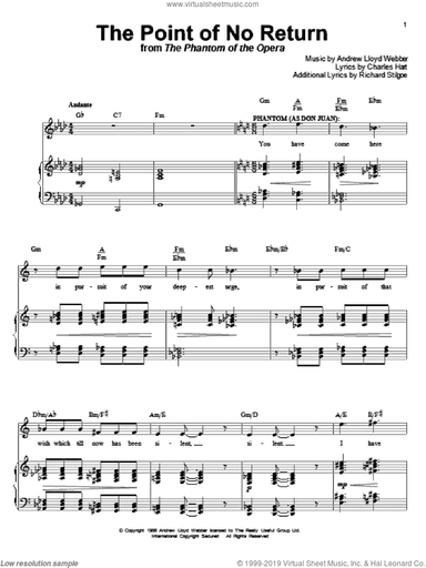 The Point Of No Return (from The Phantom Of The Opera)