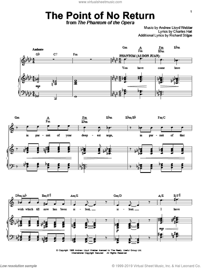 The Point Of No Return (from The Phantom Of The Opera)