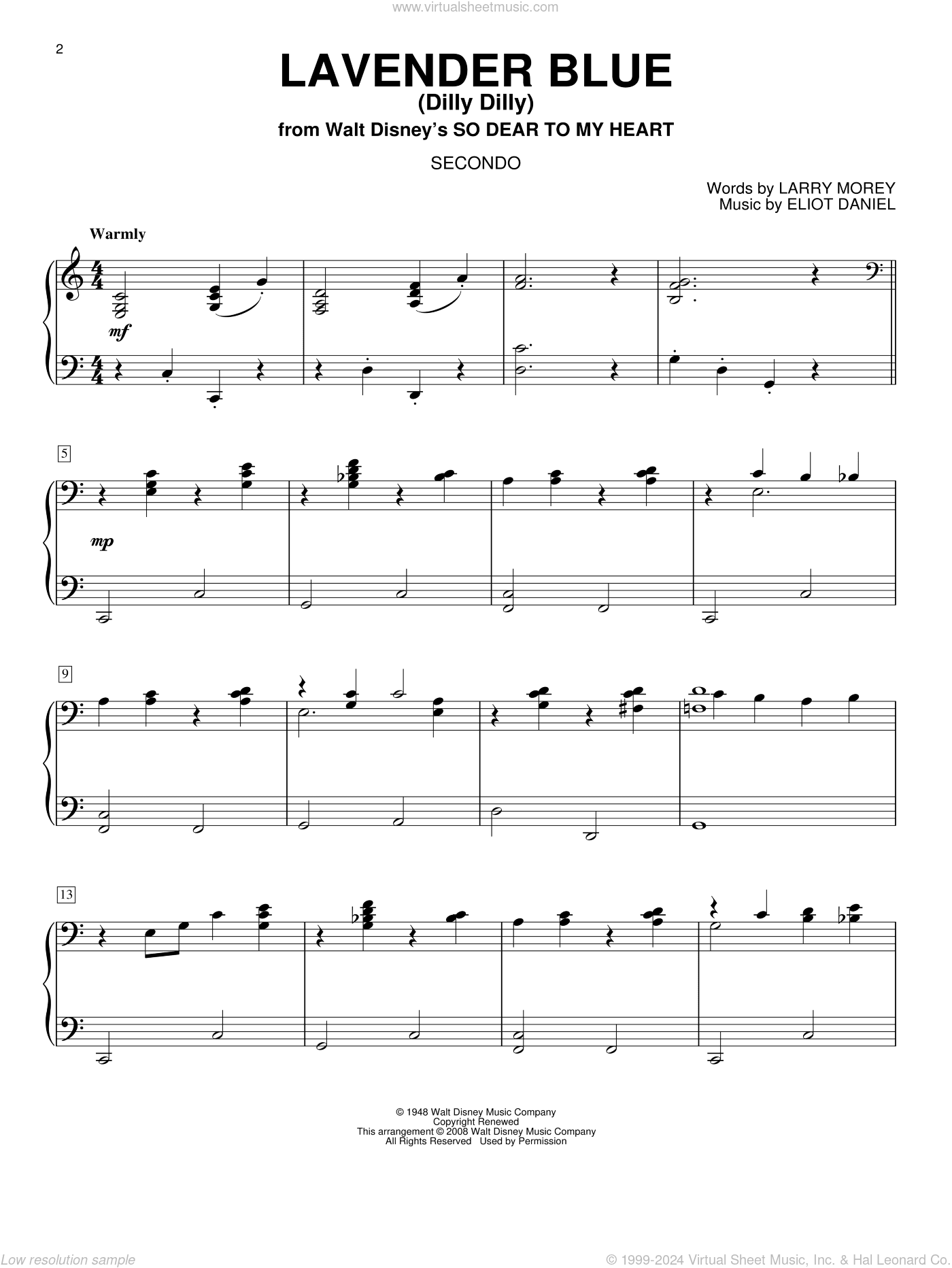 Lavender Blue (Dilly Dilly) (from So Dear To My Heart)