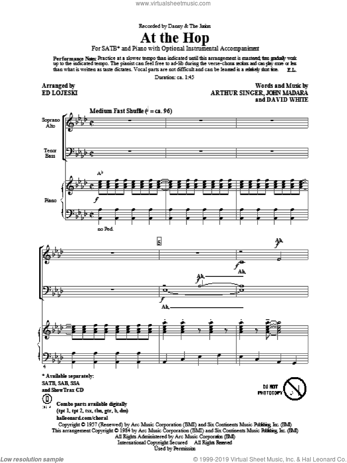 At The Hop (arr. Kirby Shaw)