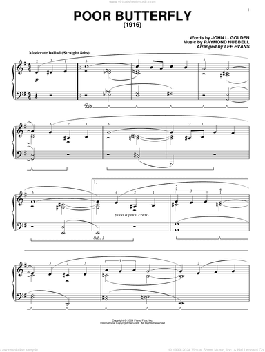 Poor Butterfly (arr. Phillip Keveren)