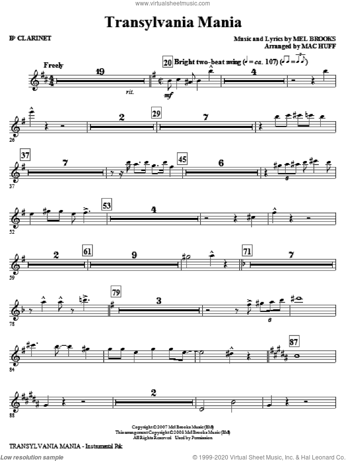 Transylvania Mania (from Young Frankenstein)