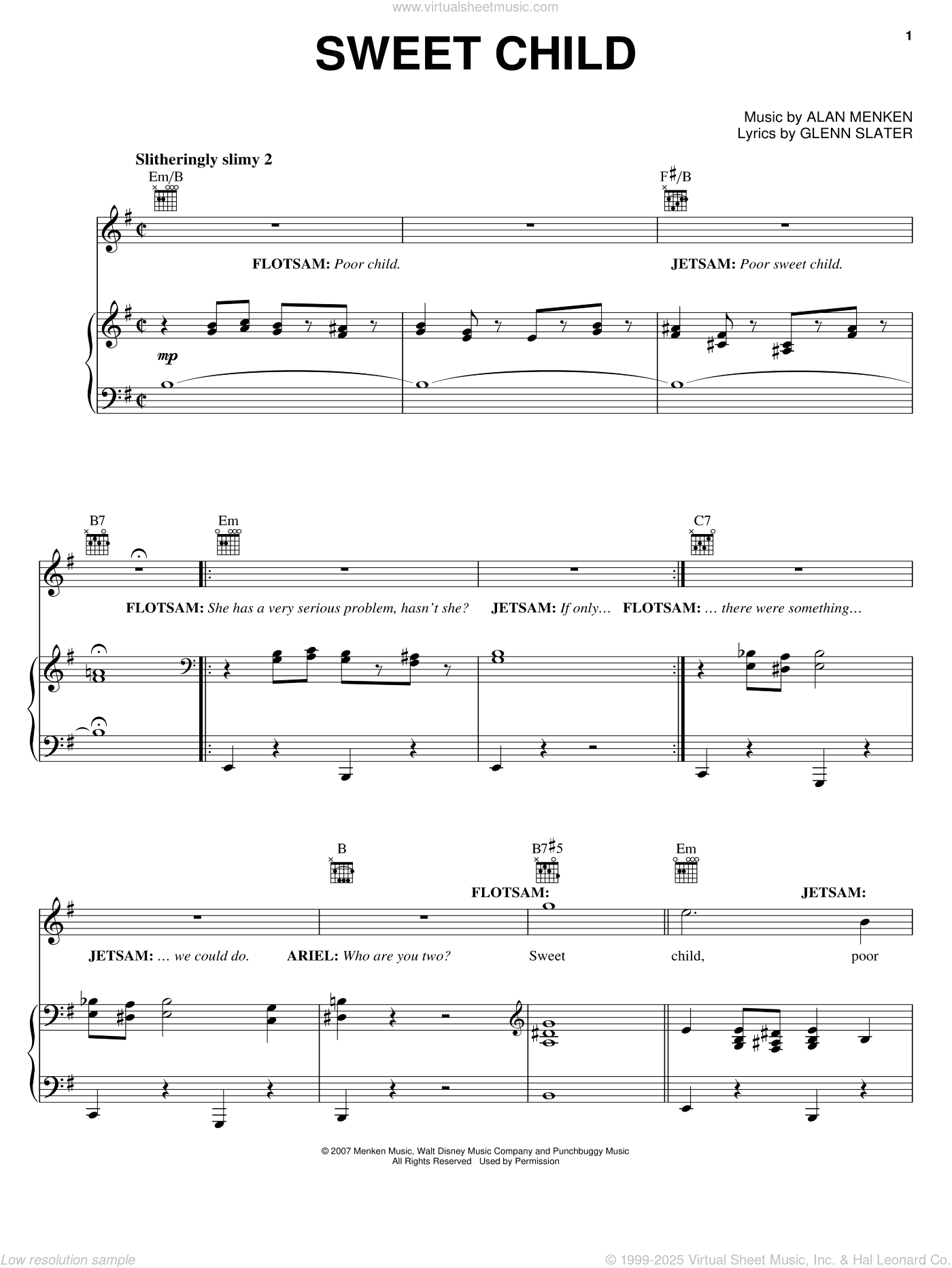 Sweet Child (from The Little Mermaid: A Broadway Musical)