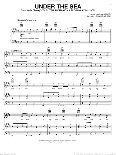 Under The Sea (from The Little Mermaid: A Broadway Musical)