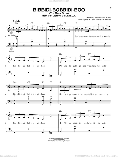 Bibbidi-Bobbidi-Boo (The Magic Song) (from Cinderella)