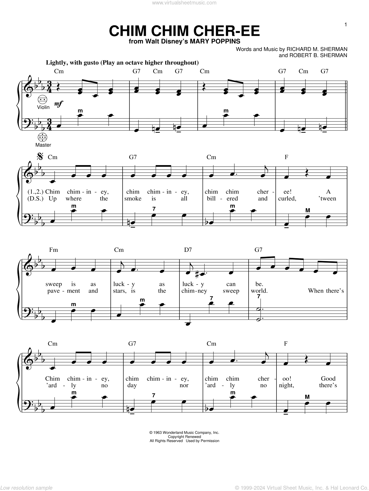 Chim Chim Cher-ee (from Mary Poppins)