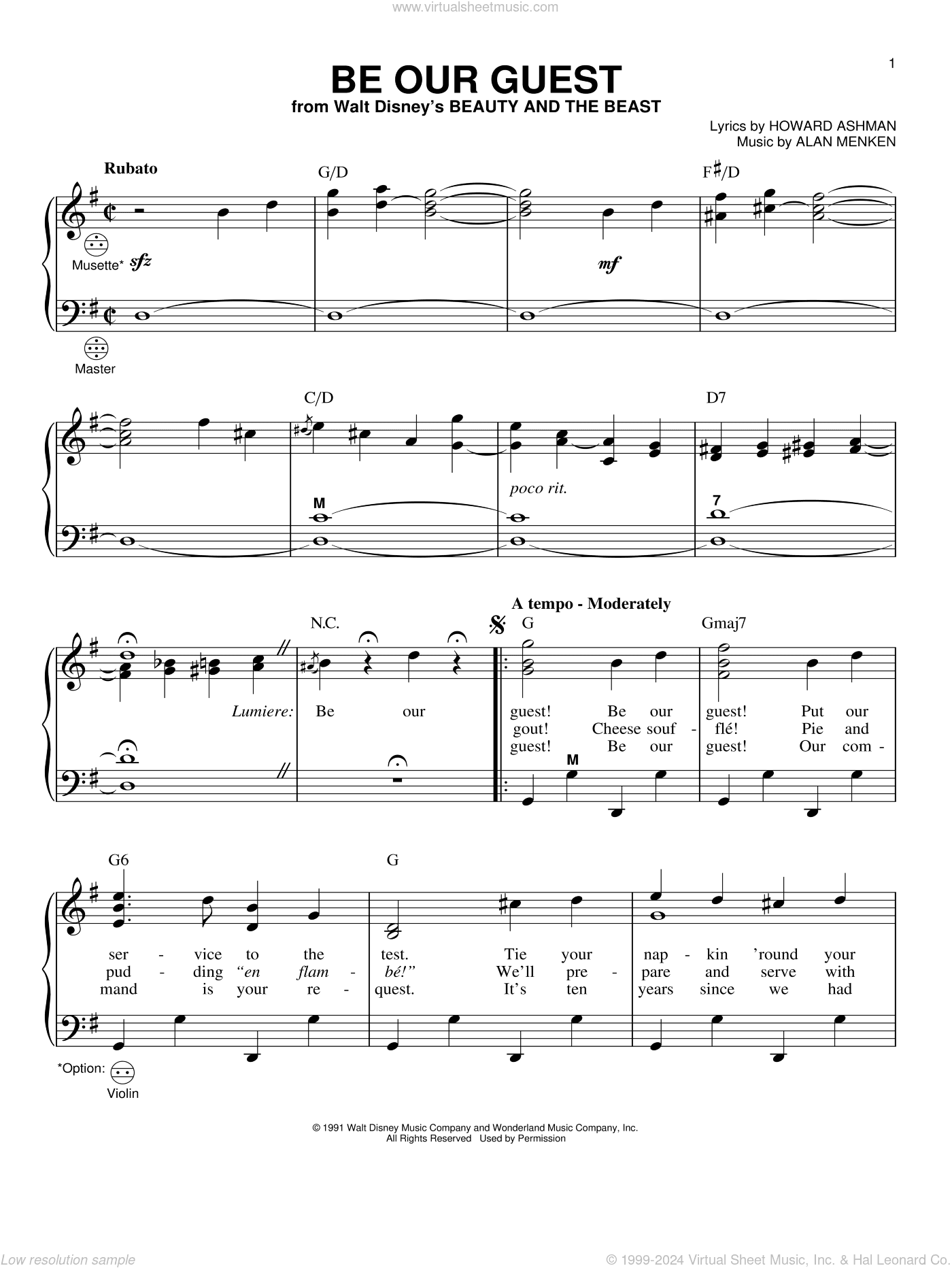 Be Our Guest (from Beauty And The Beast)