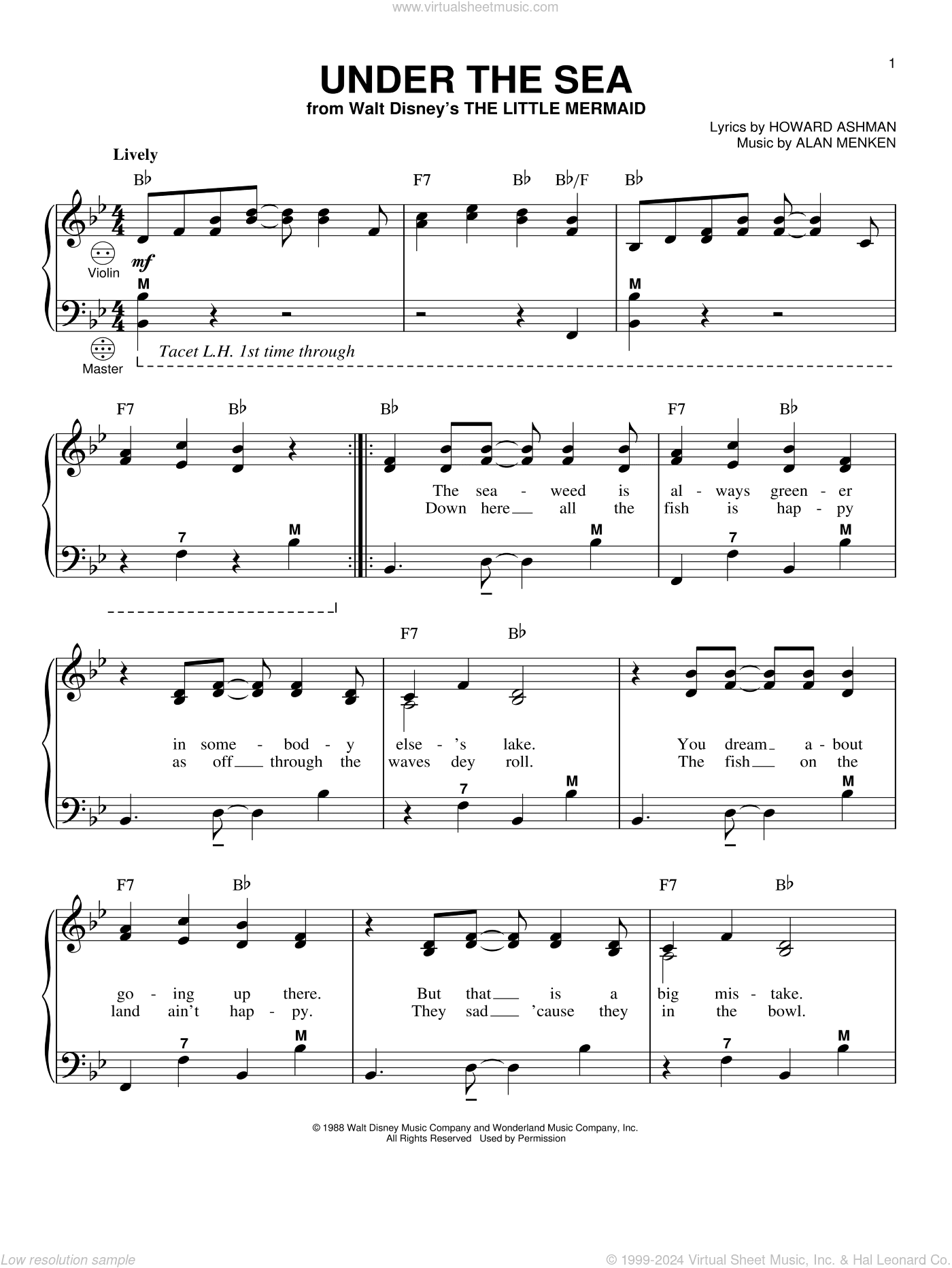 Under The Sea (from The Little Mermaid)